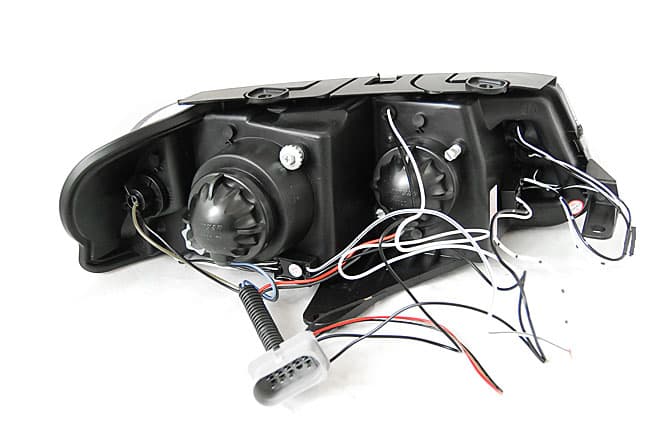 Predné svetlá VW Passat B5 3BG Angel Eyes Black – náhľad 3