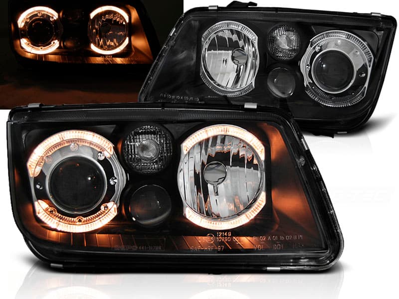 Predné svetlá VW Bora FK Angel Eyes Black