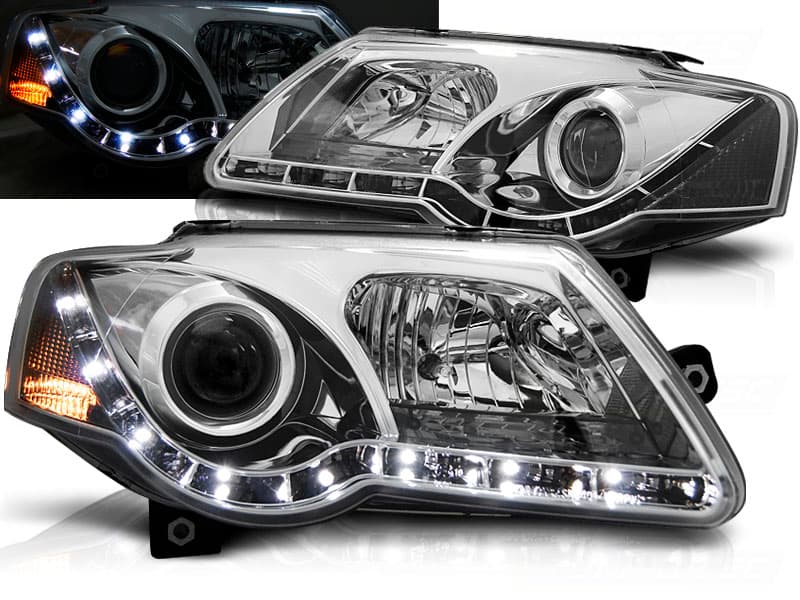 Predné svetlá VW Passat 3C B6 Devil Eyes Chrome