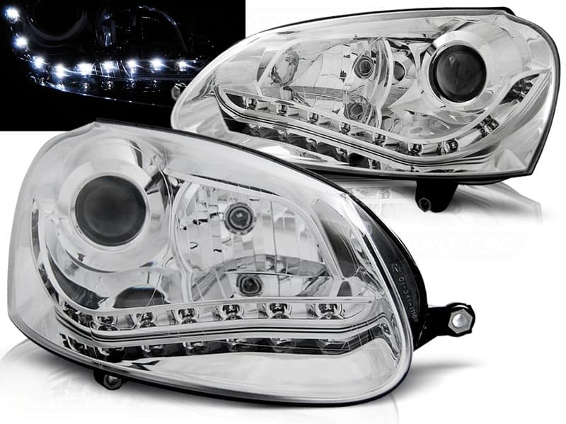 Predné svetlá VW Golf 5 DE Chrome