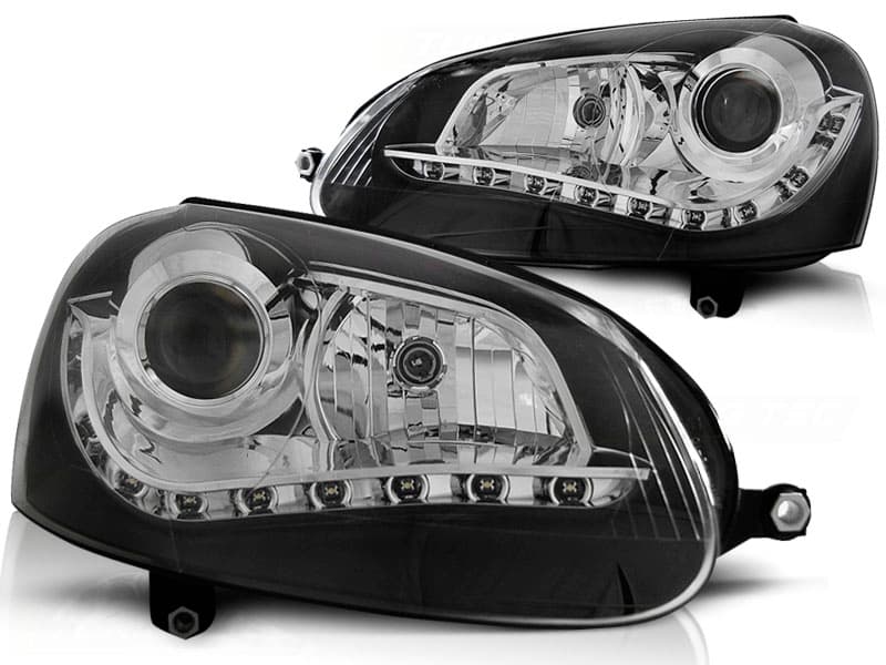 Predné svetlá VW Golf 5 Xenón DE Black