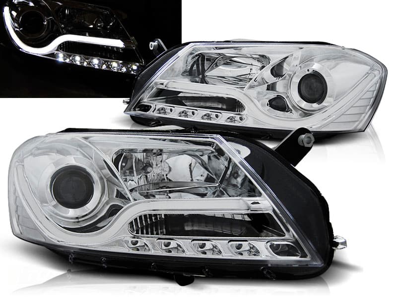 Predné svetlá VW Passat B7 10-14 Tube Light Chrome