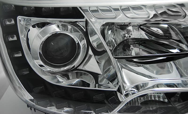 Predné svetlá VW T5.1 10-15 TRU-DRL Chrome – náhľad 3