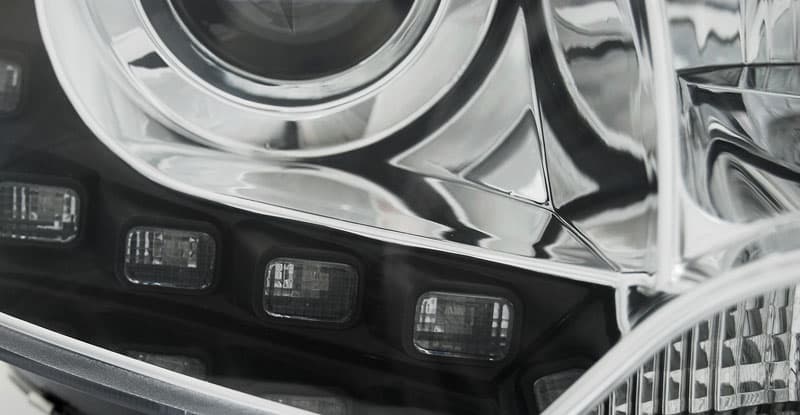 Predné svetlá VW T5.1 10-15 TRU-DRL Chrome – náhľad 4