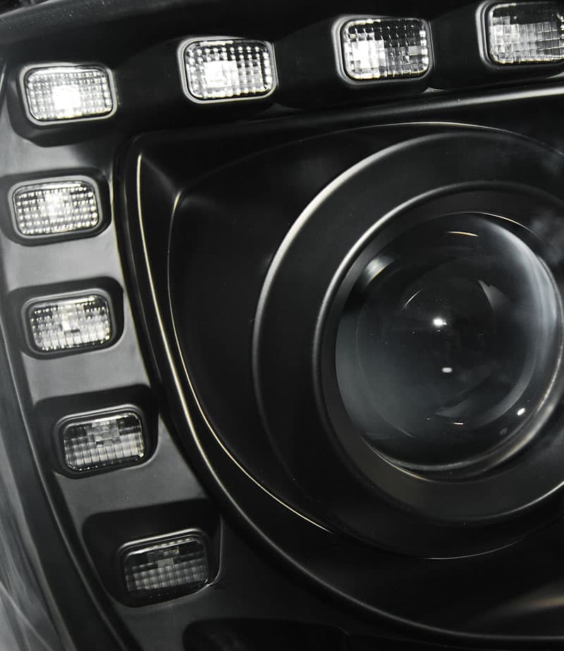 Predné svetlá VW T5.1 10-15 TRU-DRL Black – náhľad 3