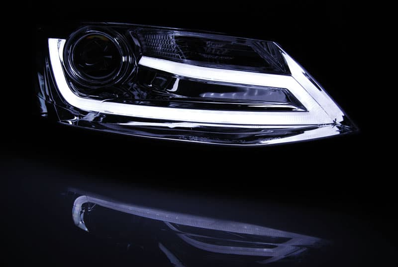 Predné svetlá VW Jetta 6 11-18 Tube Light Chrome – náhľad 2