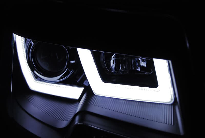 Predné svetlá VW T5.1 10-15 U-TYPE Black – náhľad 2
