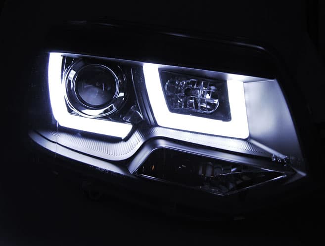 Predné svetlá VW T5.1 10-15 U-TYPE Black – náhľad 3