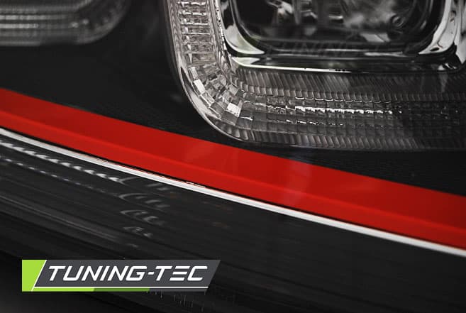Predné svetlá VW Golf 7 U-Type Red Line Black – náhľad 2