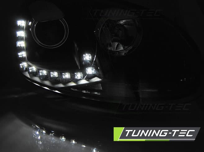 Predné svetlá VW Golf 5 DRL Black – náhľad 3