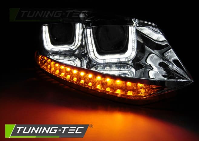Predné svetlá VW Polo 6R 09-14 U-Type Dynamic Chrome – náhľad 4