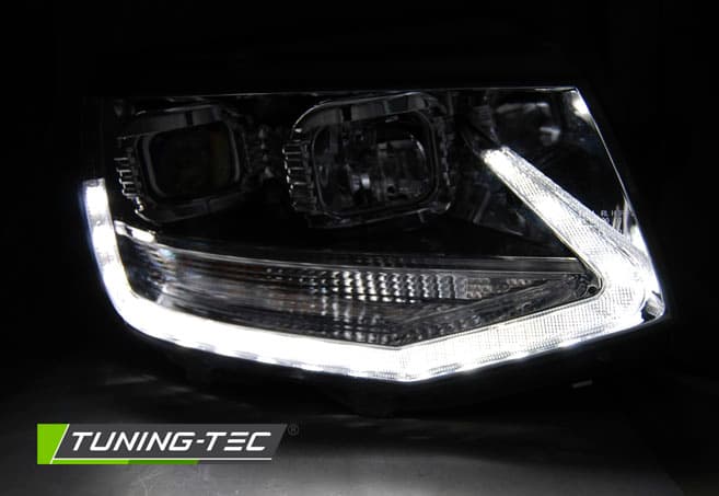 Predné svetlá VW T6 DRL LED Chrome – náhľad 4