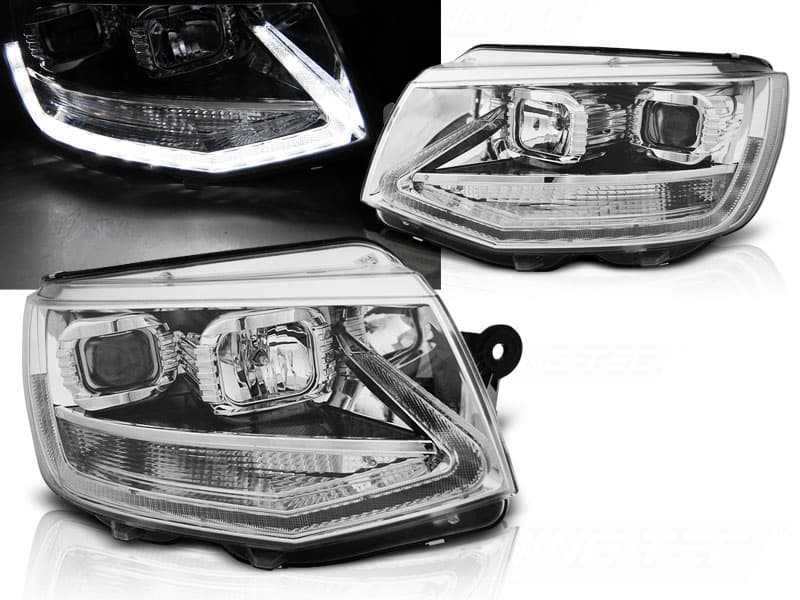 Predné svetlá VW T6 DRL LED Chrome