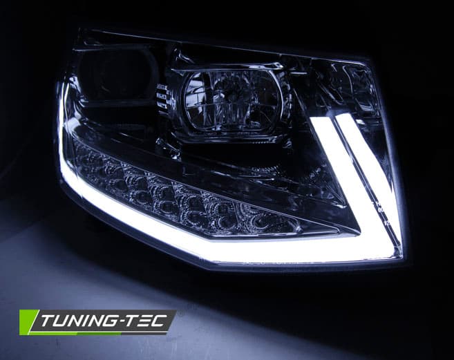 Predné svetlá VW T6 Tube Light Chrome – náhľad 4