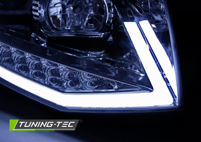 Predné svetlá VW T6 Tube Light Chrome – náhľad 5
