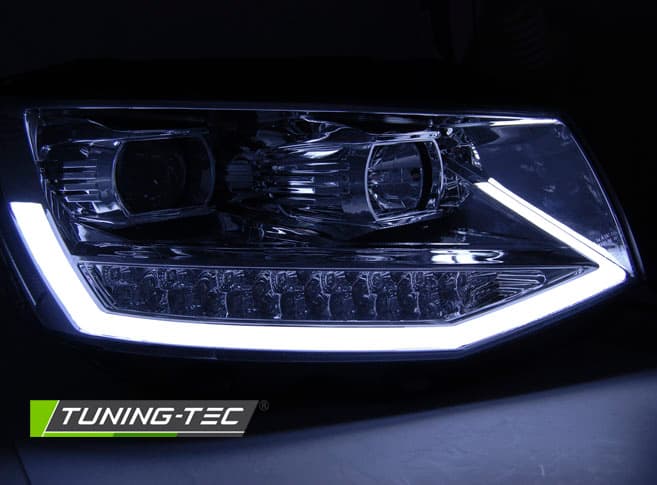 Predné svetlá VW T6 Tube Light Chrome – náhľad 6