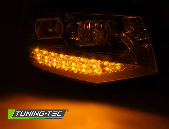 Predné svetlá VW T6 Tube Light Chrome – náhľad 7