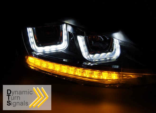 Predné svetlá VW Golf 7 12-17 U-Type Dynamic Black - R1 – náhľad 4