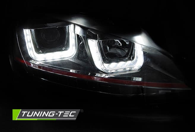 Predné svetlá VW Golf 7 12-17 U-Type Red Line Dynamic – náhľad 2
