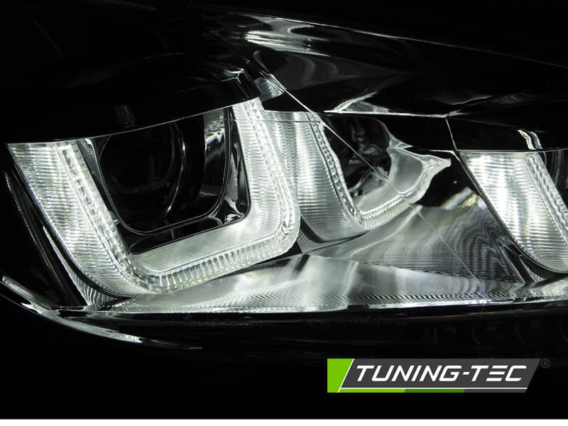 Predné svetlá VW Golf 6 U-Type LED Dynamic Chrome – náhľad 4