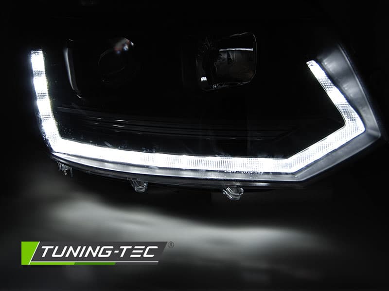 Predné svetlá VW T5.1 10-15 Tube Light Black – náhľad 2
