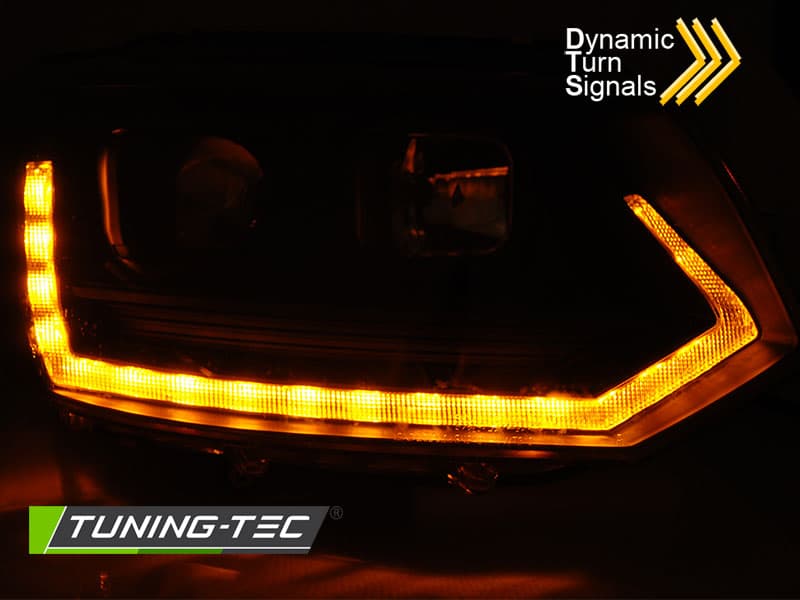 Predné svetlá VW T5.1 10-15 Tube Light Black – náhľad 3