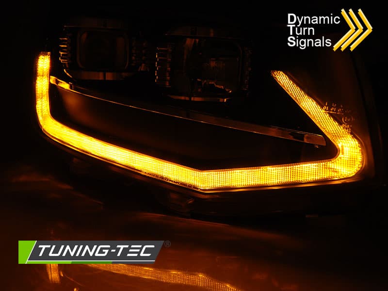 Predné svetlá VW T6 Tube Light LED Dynamic Black – náhľad 3
