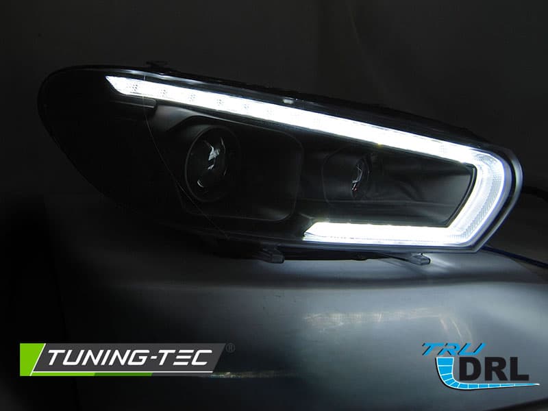 Predné svetlá VW Scirocco 08-14 Dynamic Black – náhľad 3