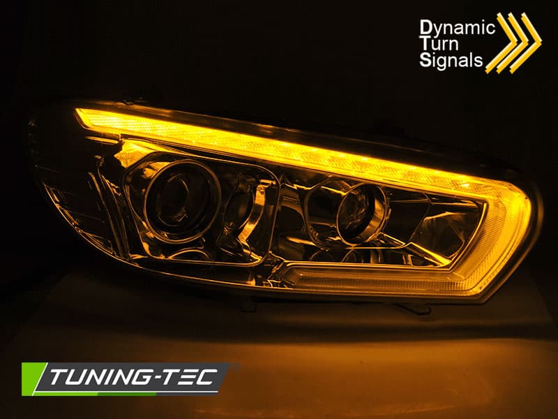Predné svetlá VW Scirocco 08-14 Xenón Dynamic Chrome – náhľad 4