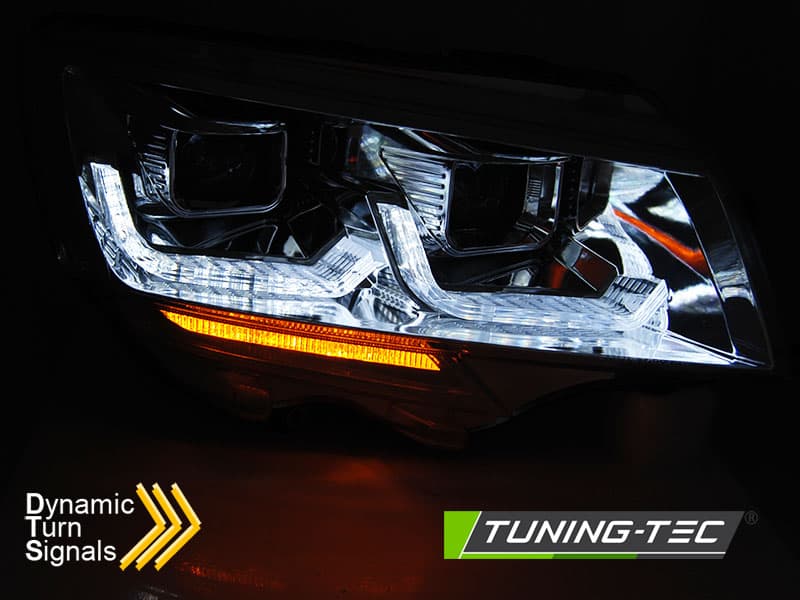 Predné svetlá VW T6.1 LED Dynamic Chrome – náhľad 3