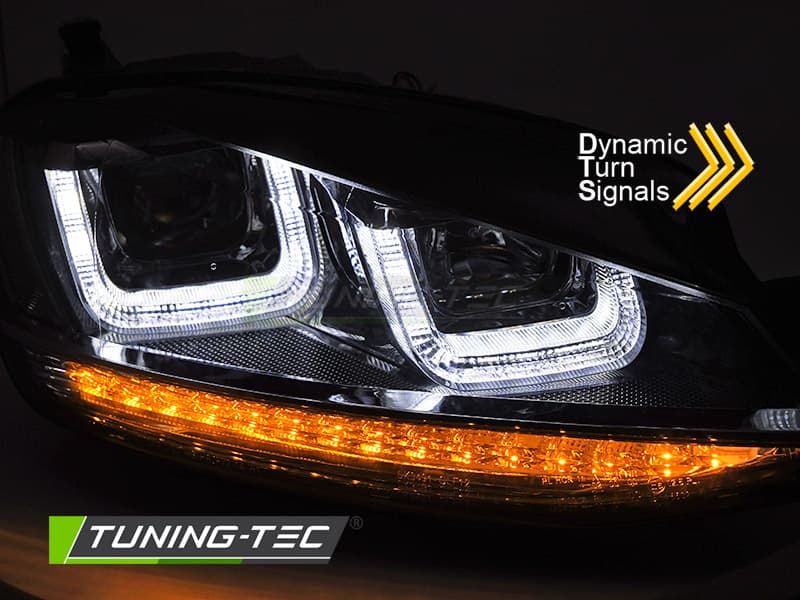 Predné svetlá VW Golf 7 U-Type Red Line Dynamic – náhľad 4