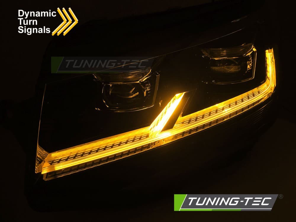 Predné svetlá VW T6 DRL Full LED Black – náhľad 5