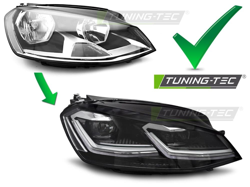 Predné svetlá VW Golf 7 Line Full LED Silver – náhľad 6
