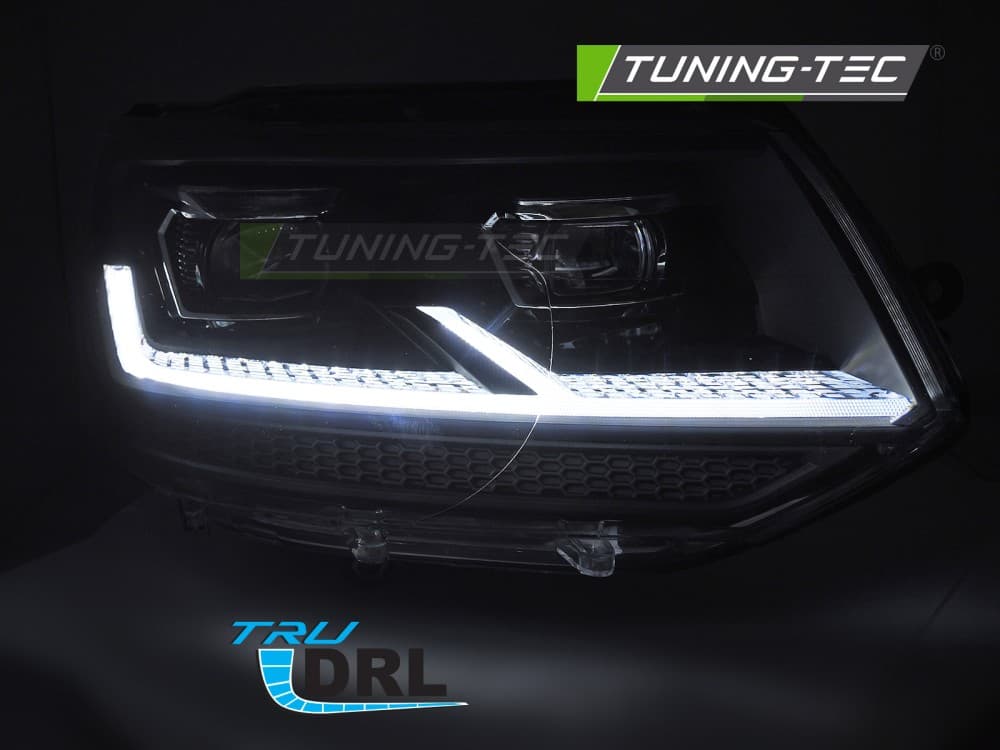 Predné svetlá VW T5.1 10-15 Full LED Black Chrome – náhľad 3
