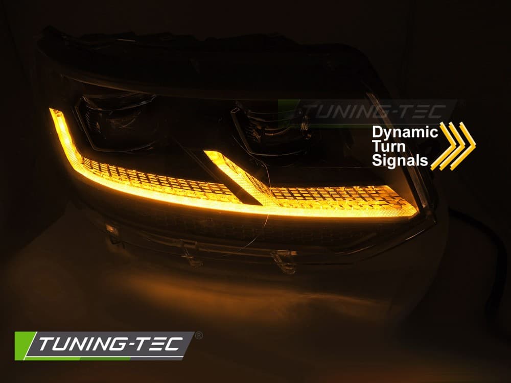 Predné svetlá VW T5.1 10-15 Full LED Black – náhľad 4