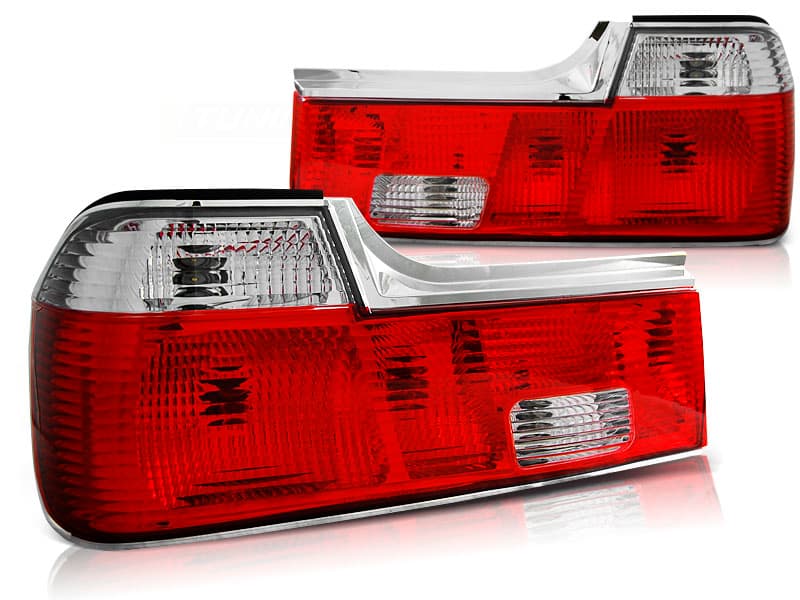 Zadné svetlá E32 86-94 Clear Red White