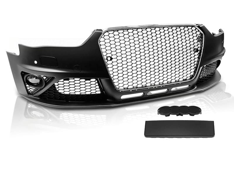 Predný nárazník Audi A4 B8 12-15 Sport PDC Black Chrome