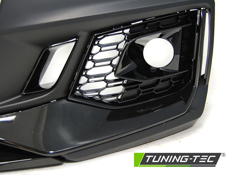 Predný nárazník Audi A4 B9 15-19 Sport PDC Glossy Black – náhľad 3
