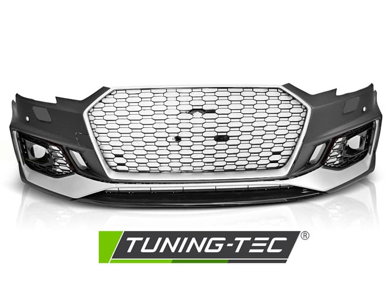 Predný nárazník Audi A4 B9 15-19 Sport PDC Black Silver – náhľad 2