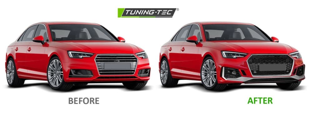 Predný nárazník Audi A4 B9 15-19 Sport PDC Black Silver – náhľad 4