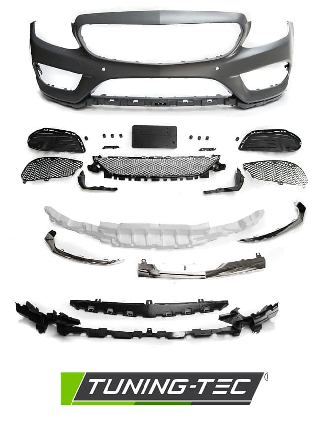 Front Bumper Mercedes C-Class W205 14-18 Sport PDC – náhľad 4