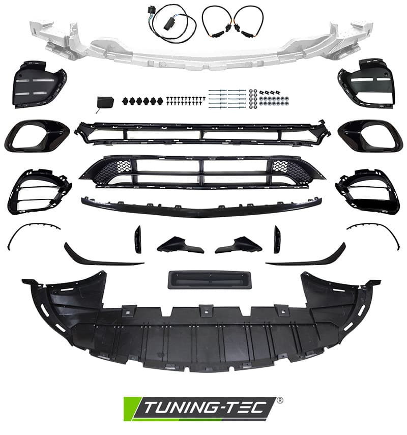 Predný nárazník Mercedes CLA W118 19-23 Style Sport PDC Black – náhľad 4