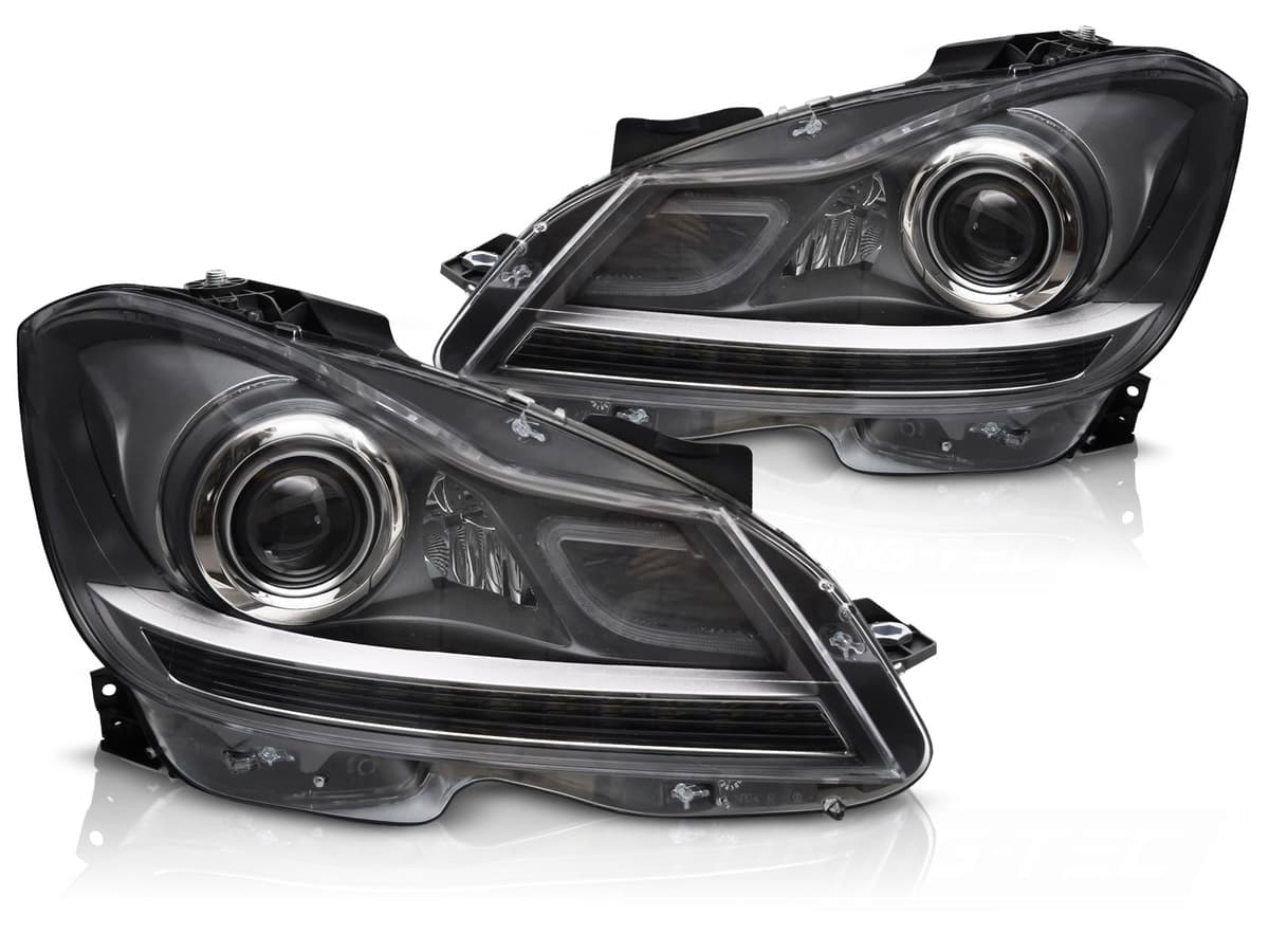 Headlights Mercedes C-Class W204 11-14 Xenon AFS Black