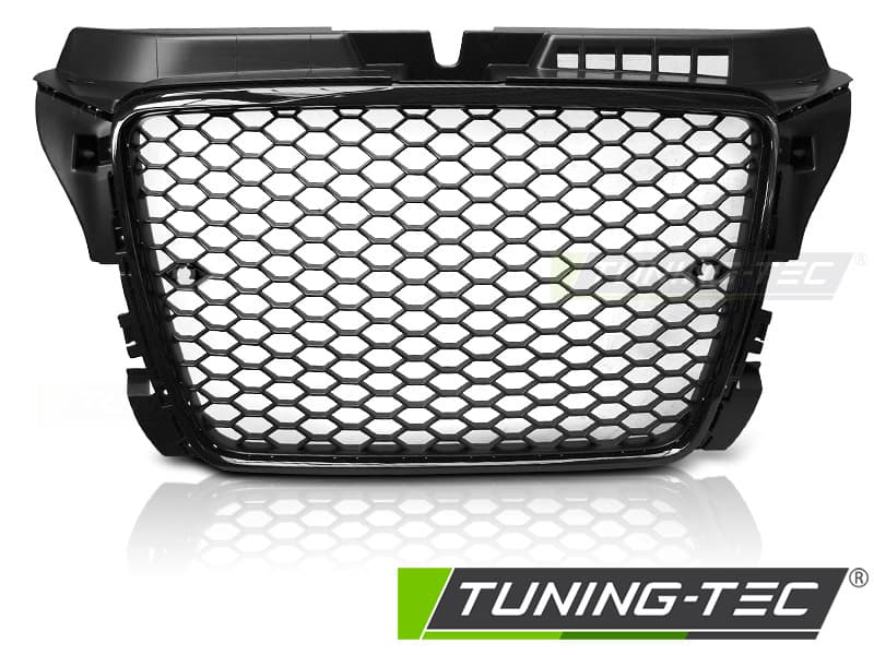 Predná maska Audi A3 8P 08-12 Sport Glossy Black PDC – náhľad 2