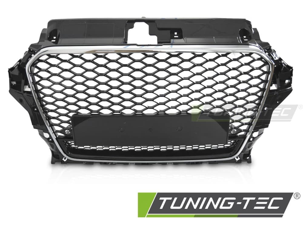 Predná maska Audi A3 8V 12-16 Sport Glossy Black Chrome PDC – náhľad 2