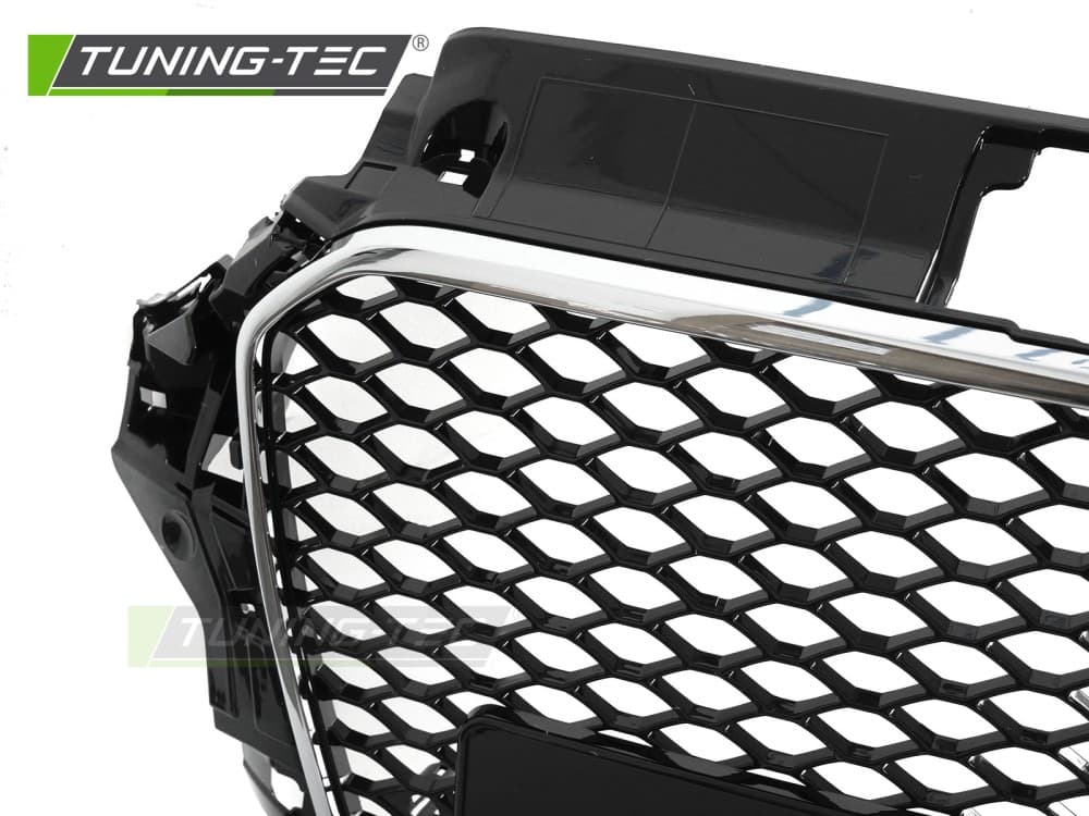Predná maska Audi A3 8V 12-16 Sport Glossy Black Chrome PDC – náhľad 4