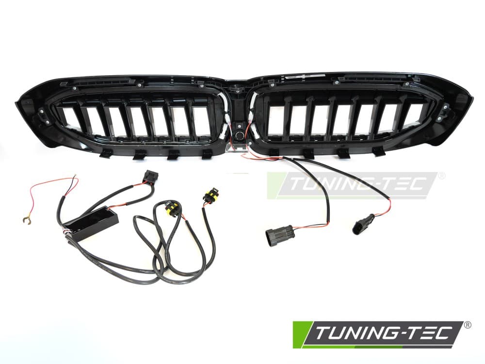 Predná maska BMW G20/G21 19-22 Black s LED – náhľad 4
