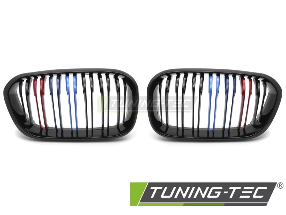 Predná maska BMW F20 / F21 LCI 15-18 Sport Glossy Black Tri-Colour Double Bar – náhľad 2