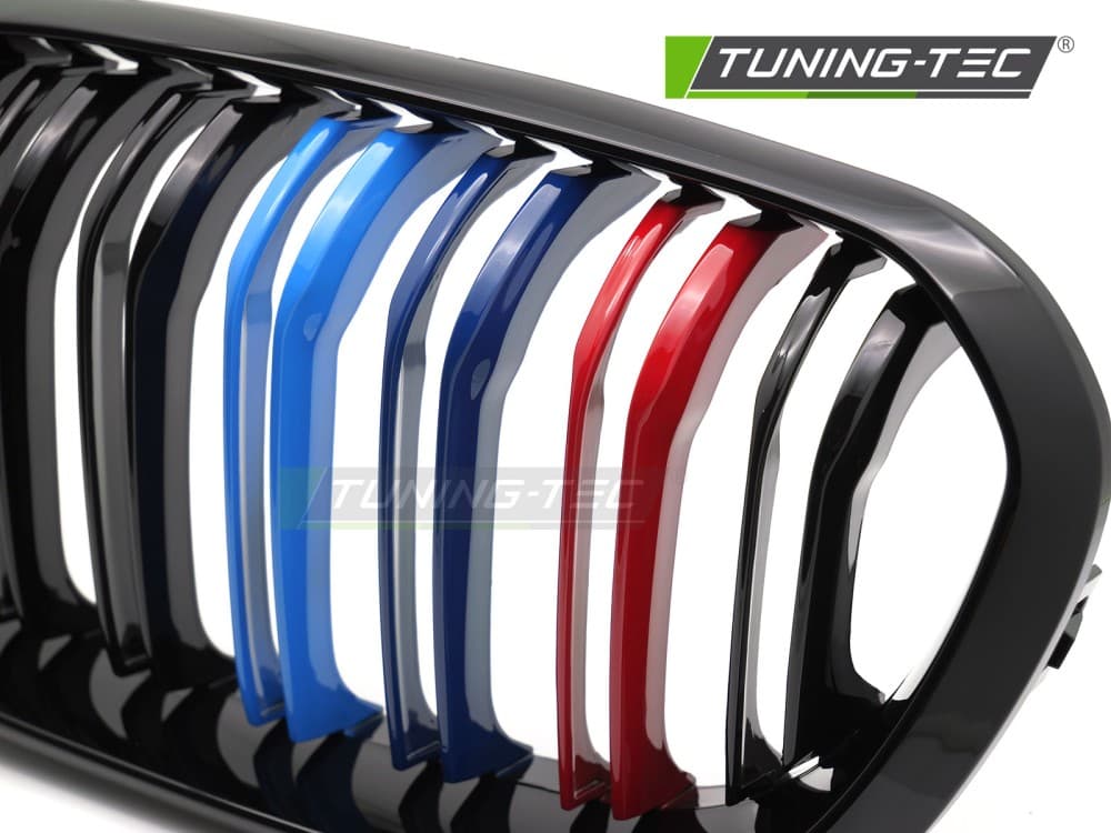 Predná maska BMW F20 / F21 LCI 15-18 Sport Glossy Black Tri-Colour Double Bar – náhľad 3