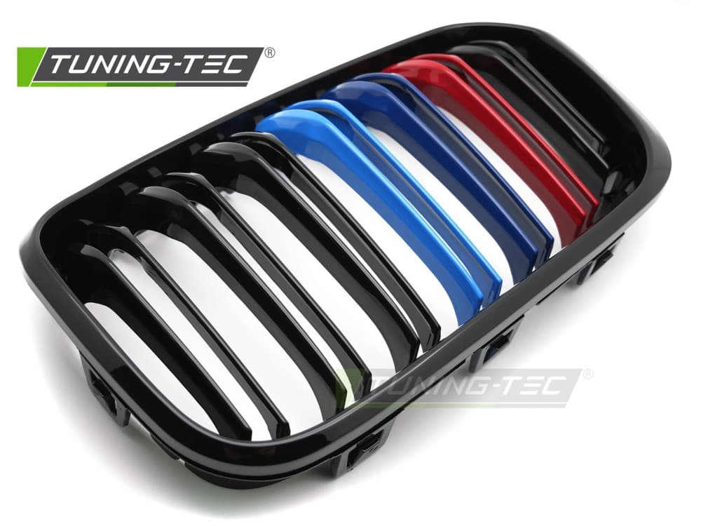 Predná maska BMW F20 / F21 LCI 15-18 Sport Glossy Black Tri-Colour Double Bar – náhľad 4